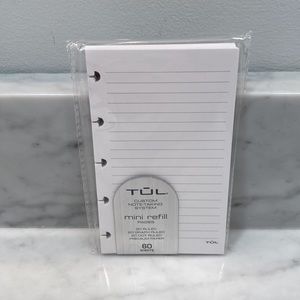 NWT TUL Mini Refill Lined, Graph and Dot Ruled Pages 60 Sheets